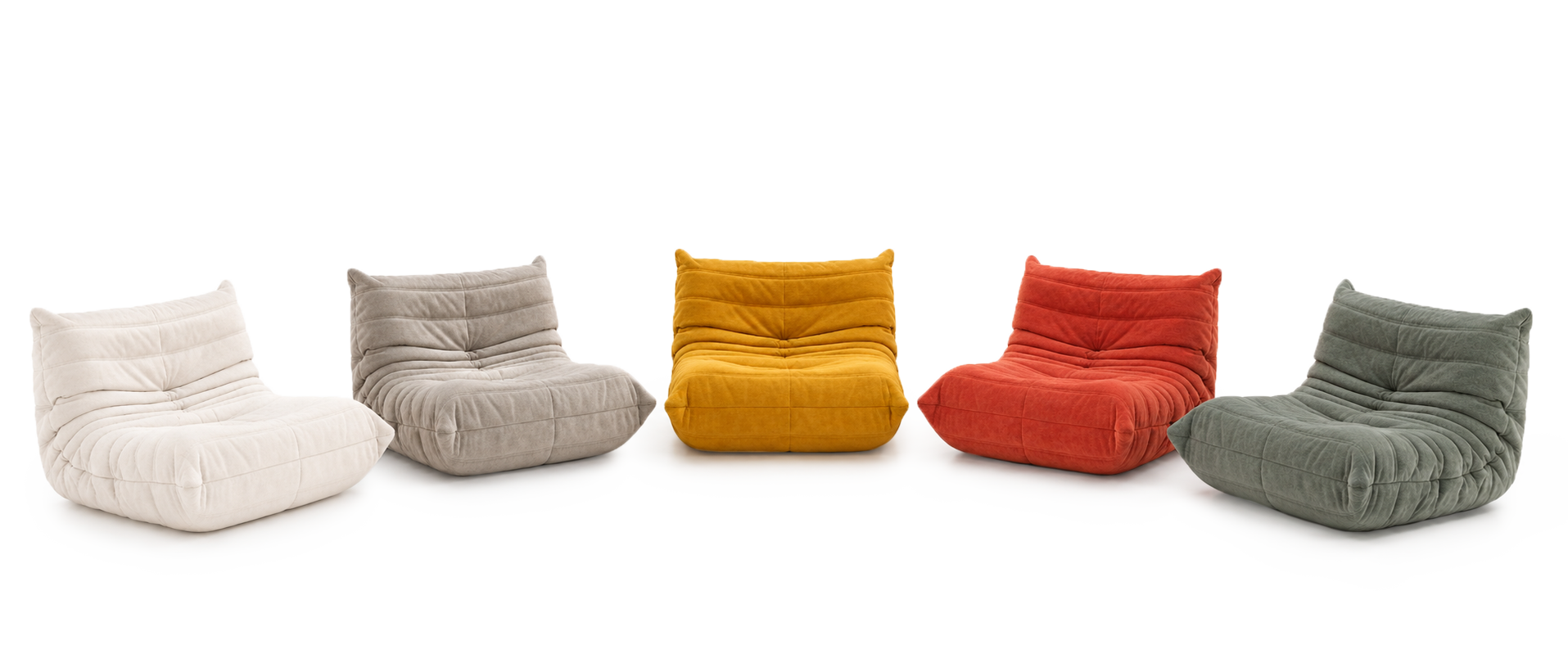 A modular sofa arranged in a bright, small-space living room